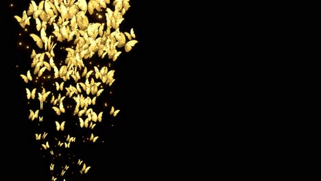 golden butterflies
