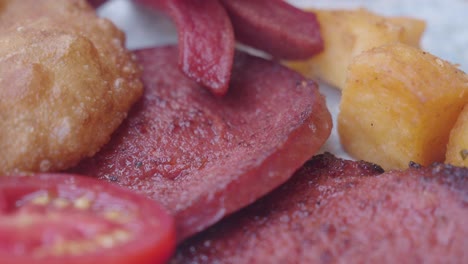 Fried Sausage, Potatoes, and Tomatoes