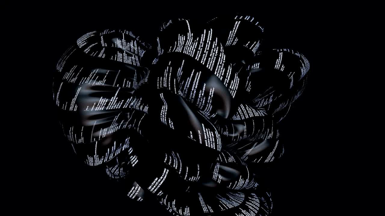 Cloth Inflation Simulations, abstract 3D art