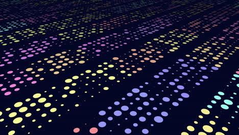 vibrant display of colorful dots on dark background