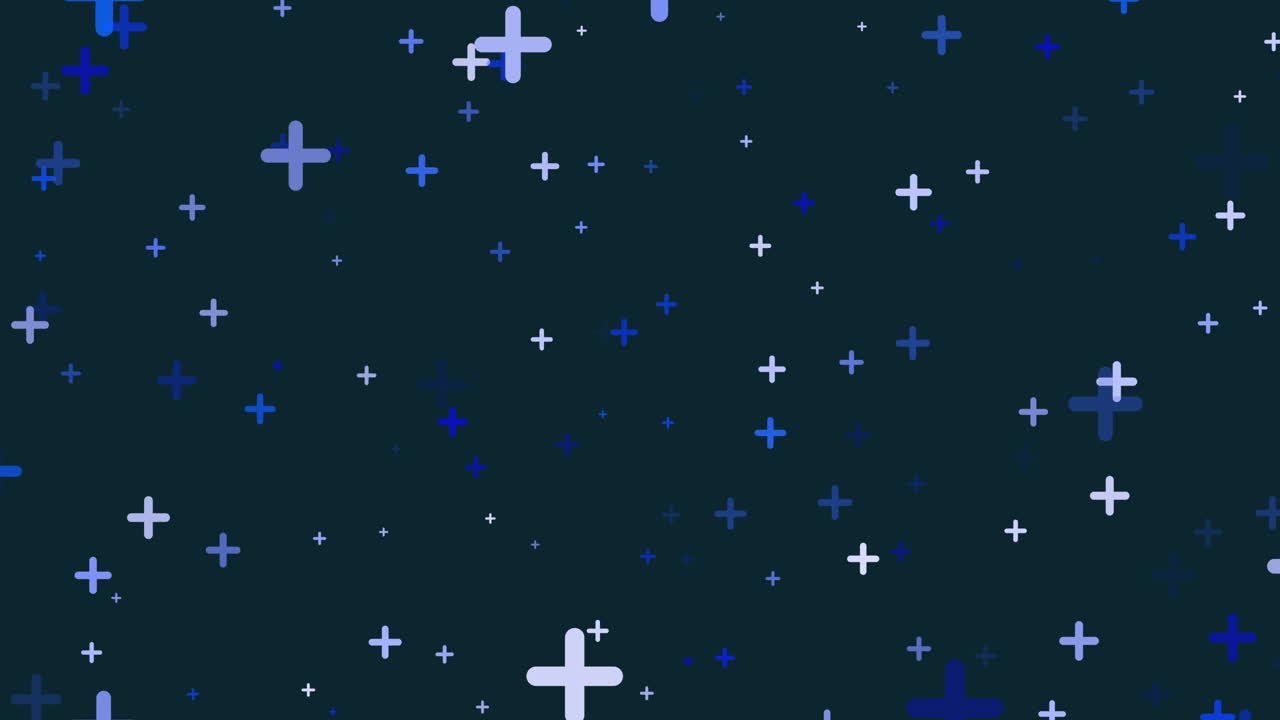 A simple blue cross set against a dark background, offering a minimalist and tranquil aesthetic that conveys a sense of symmetry and balance