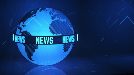 3d world news background loop