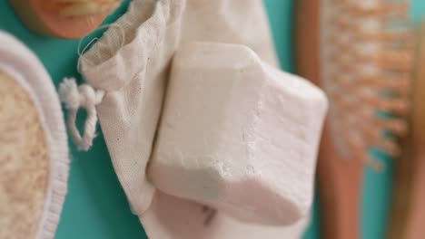 eco-friendly soap bar in a muslin bag