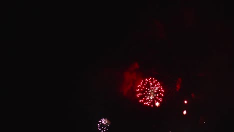 Real-fireworks-exploding-celebration-frame-fill-and-loop-seamlessly-abstract-blur-bokeh-lights-in-the-night-sky-with-the-glowing-fireworks-show-festival