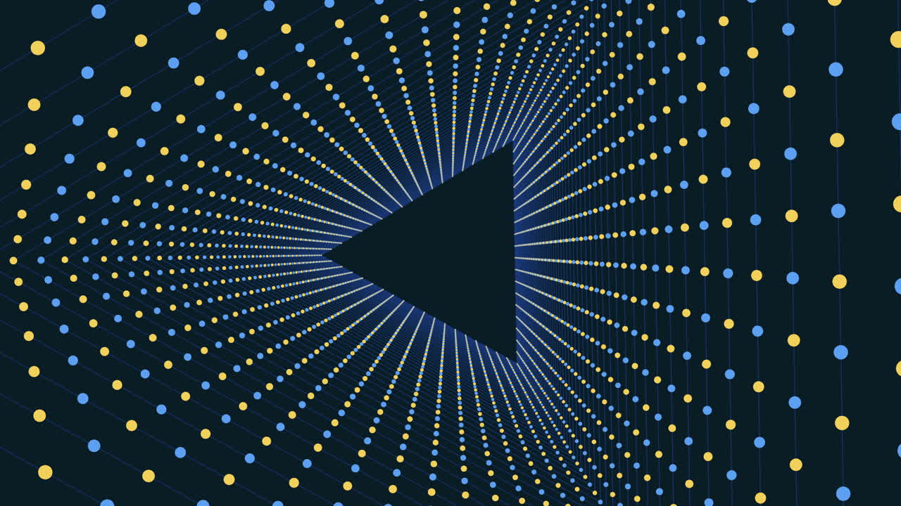 Colorful circles and triangles in a geometric pattern