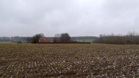 Un-Campo-En-El-Día-De-Enero