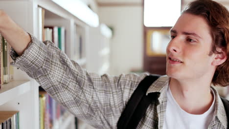 College,-books-and-research-with-man-in-library