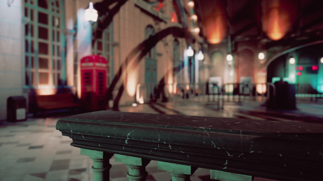 런던 역 의 대리석 레일링