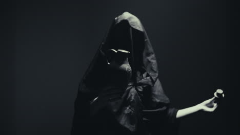 mysterious figure with ancient jar