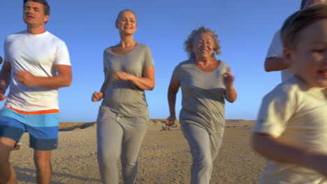 family vacation with jogging in the evenings