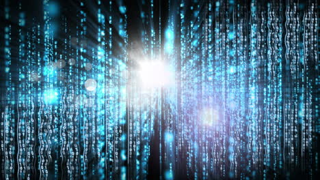 animación digital conceptual que muestra la tecnología de código binario 4k