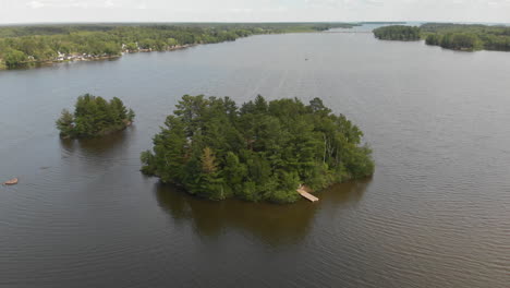 Drone-footage-flying-over-a-small-island-in-the-centre