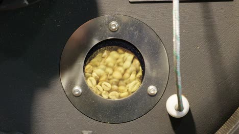 watch as coffee beans roast showcasing the meticulous process of creating the perfect brew.
