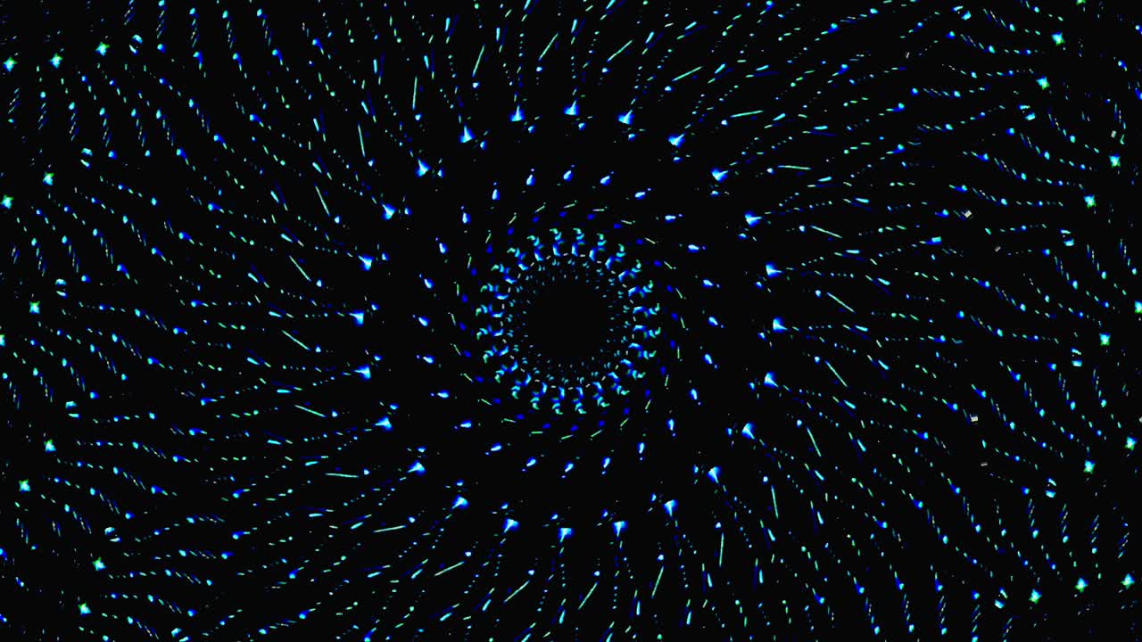 beautiful abstract lines shining bright light set smooth blue color movement on black background