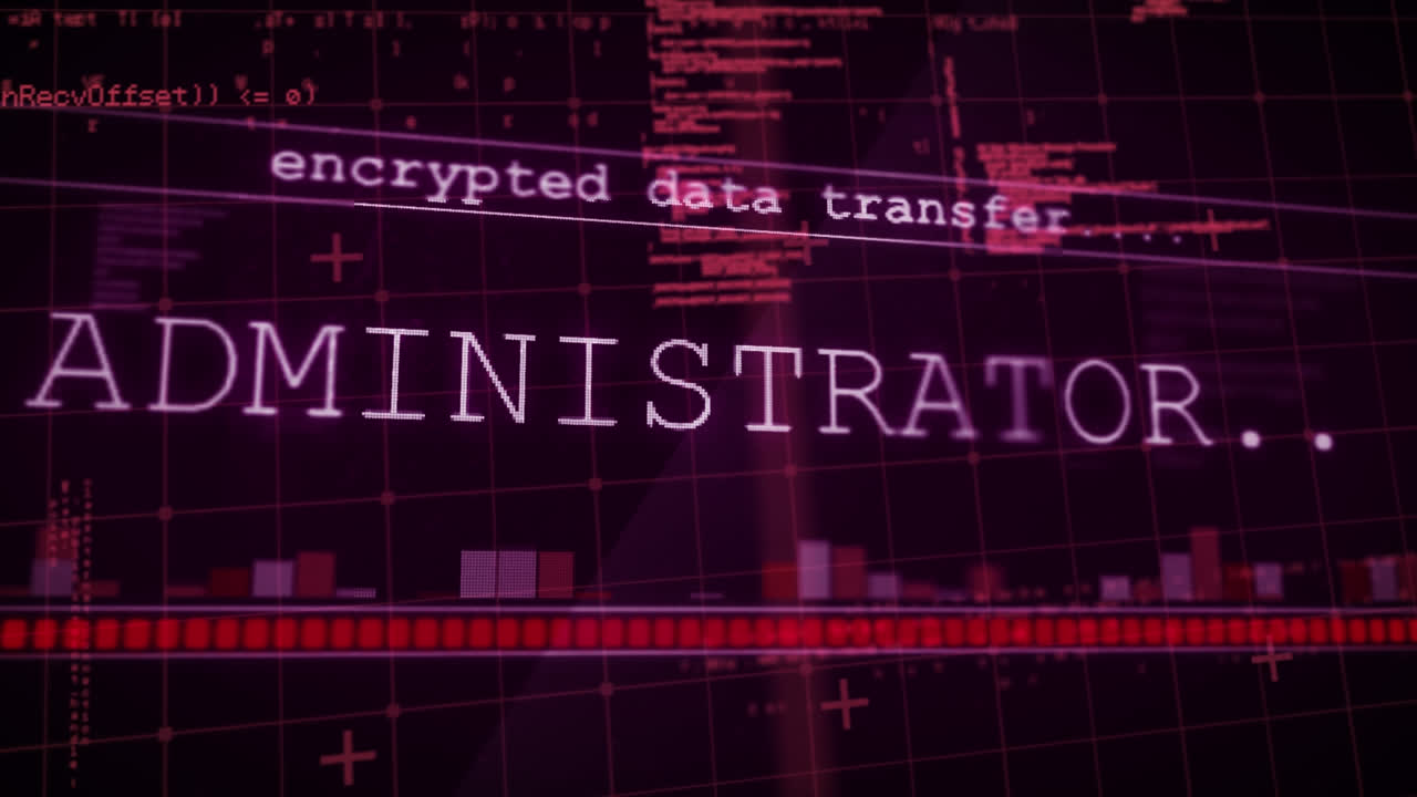 검은색 배경에 데이터 처리의 애니메이션