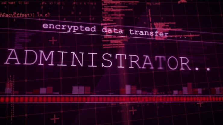Animazione dell'elaborazione dati su sfondo nero