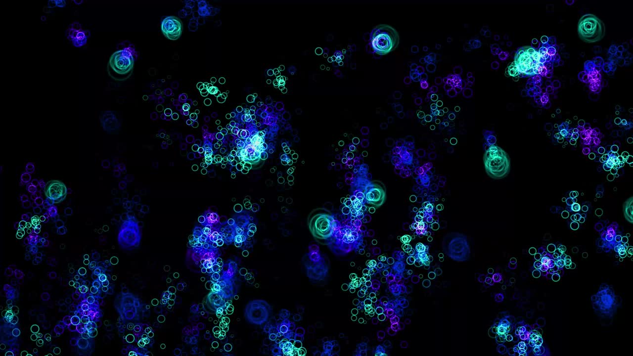 반지 모양 입자 애니메이션 모션 그래픽