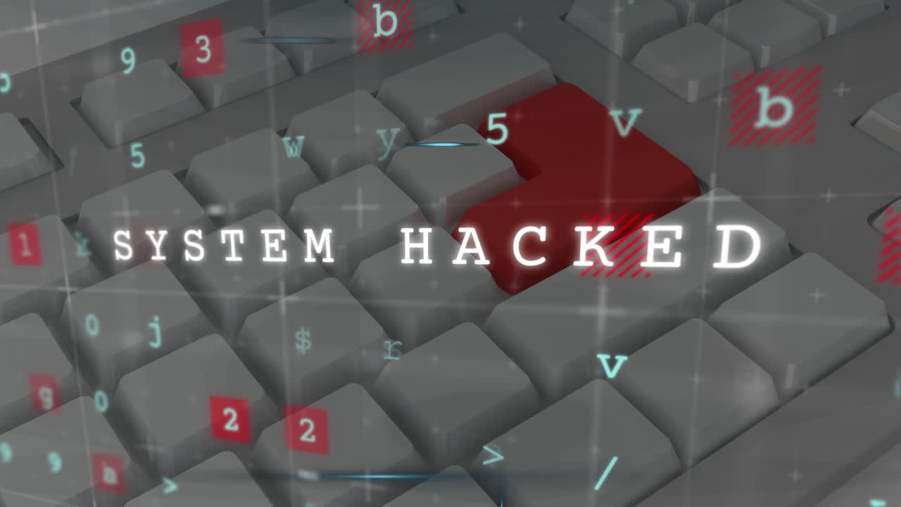 Animation of data processing over keyboard