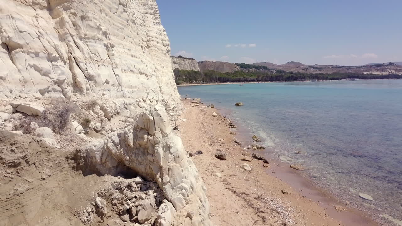 Stunning White Cliffs and Beach in Italy