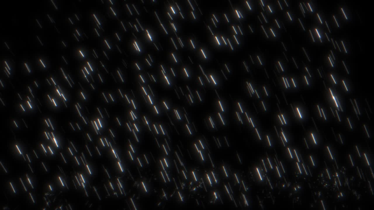 Glowing Monochromatic Windy Rainfall Floor Background Loop