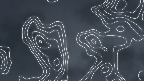 digital animation of topography pattern against textured grey background