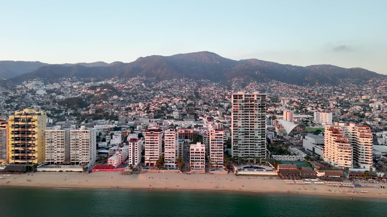 Shot of hotels destroyed in acapulco