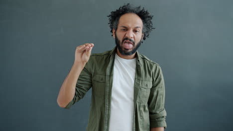 man making funny face