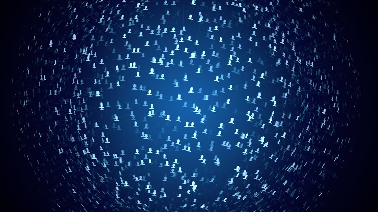 avatares conectados de hombres y mujeres