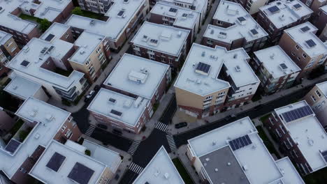 aerial view of modern urban housing development