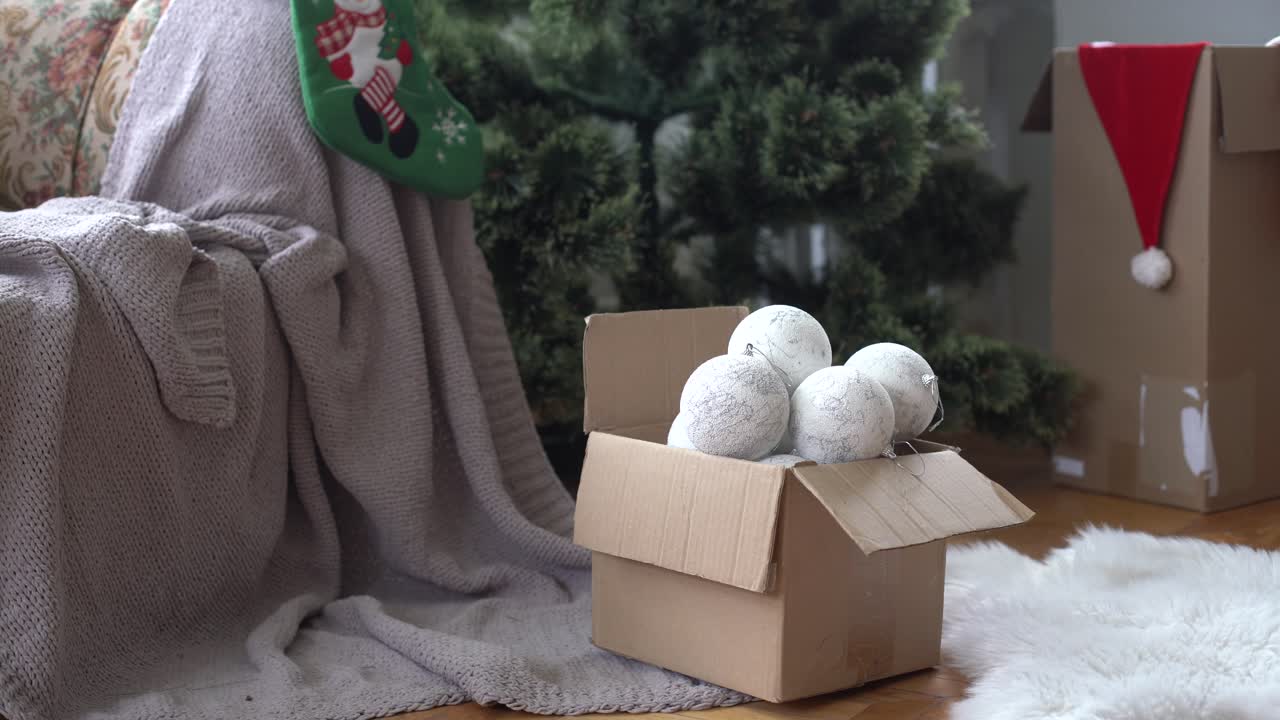 크리스마스, 겨울, 새해 개념을 위한 크리스마스 트리 장식