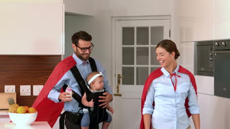 parents with red cape