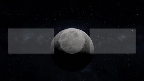 la luna espacio de la tarjeta de finalización pantalla de finalización gráficos de movimiento