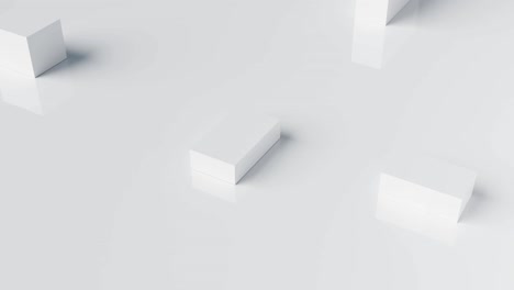 abstract white cube block moving animation background 3d rendering