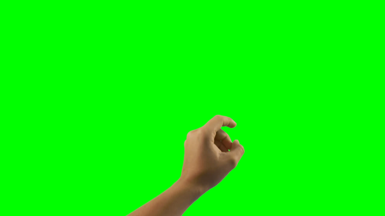 Premium stock video - Person making hand gesture against green screen ...