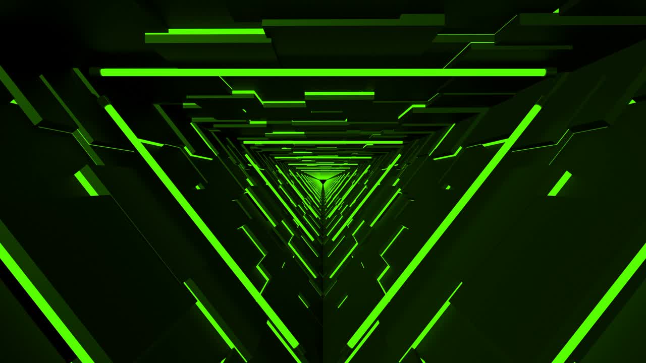 tecnología abstracta verde en bucle sin fin