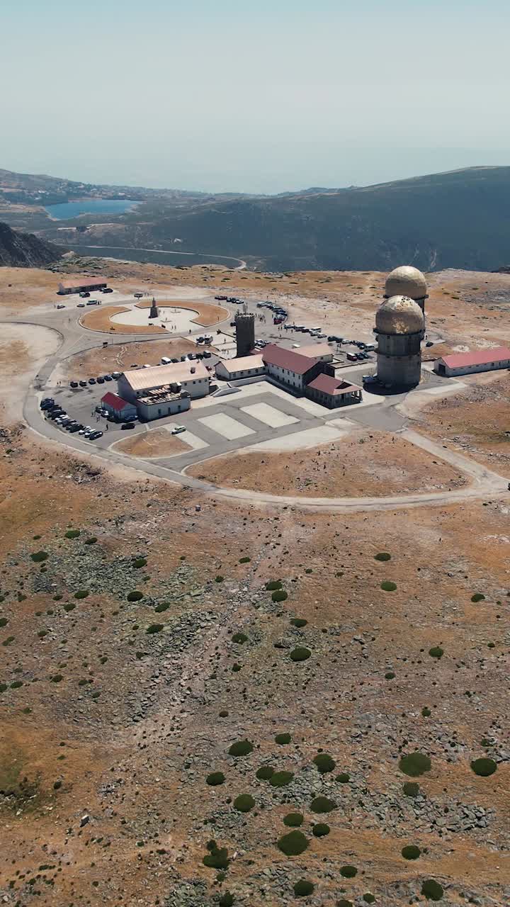 Aerial vertical View of Torre, Serra da Estrela in Portugal