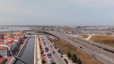 Canal central de Aveiro and surrounding area, Portugal