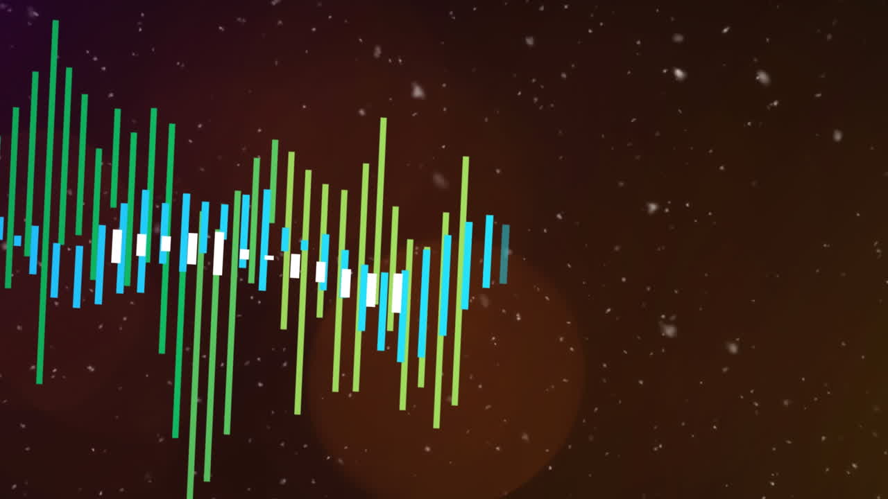 animación del procesamiento de datos financieros sobre un fondo negro