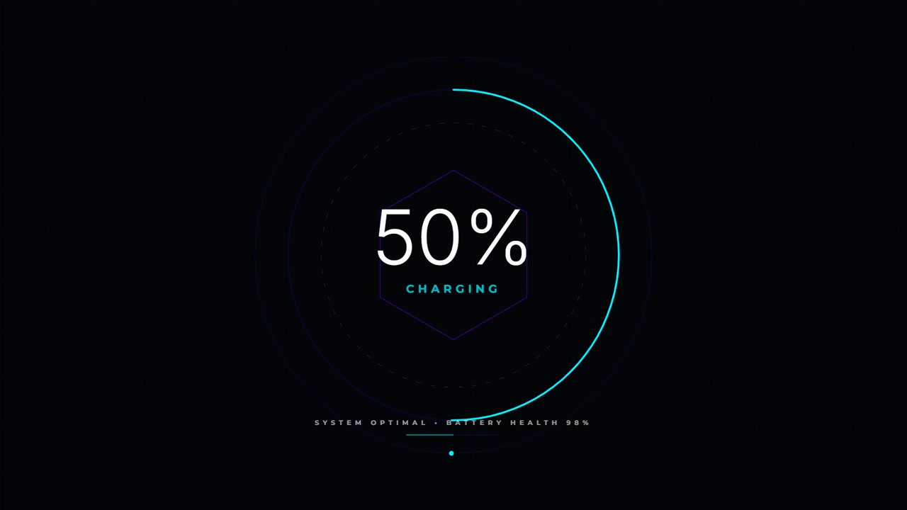 Interfaccia Digitale di Progresso Ricarica Batteria