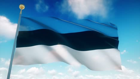 4k highly detailed flag of estonia loopable