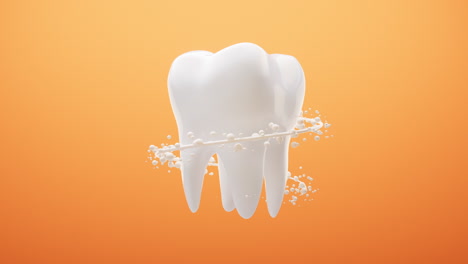 tooth health and nutritional elements, 3d rendering.