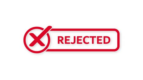 rejected. stamp. red round grunge approved sign. motion graphics.