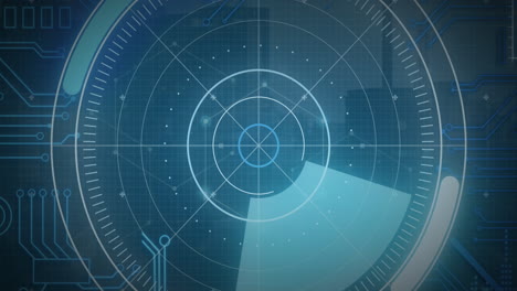 animation of scope scanning and data processing over circuit board