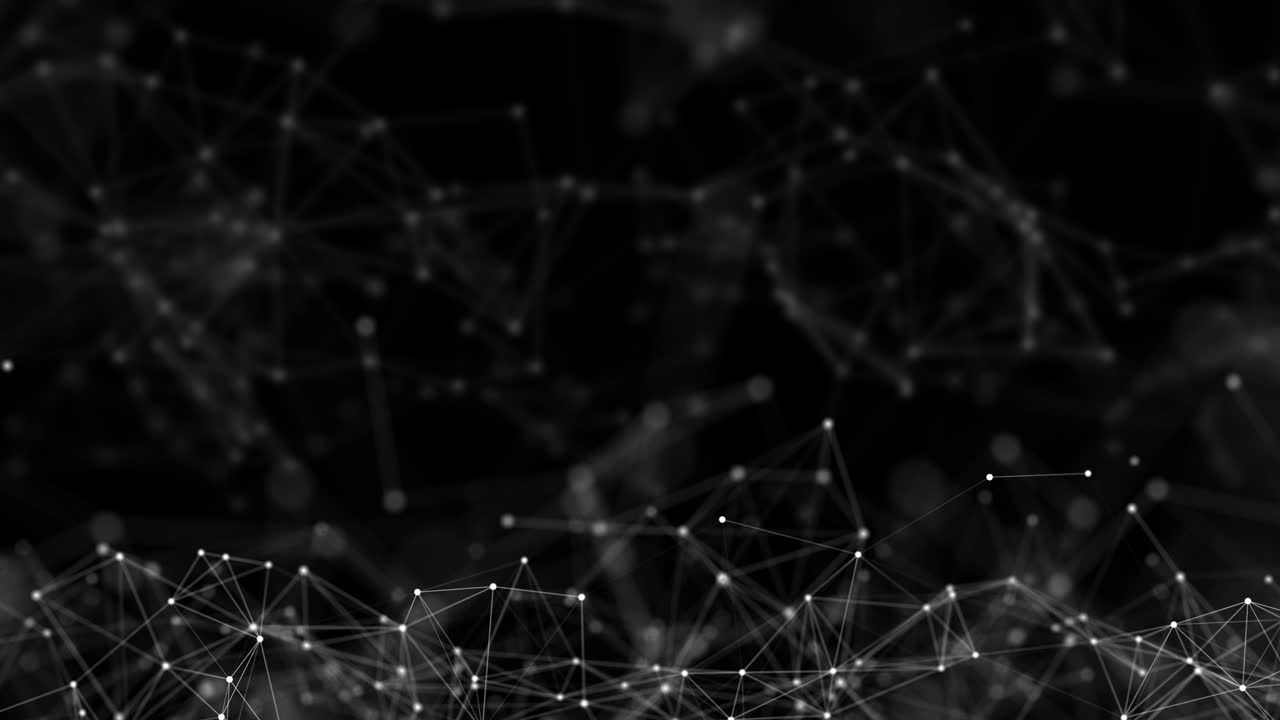 Connecting lines and dots.Big data visualization Loop background.