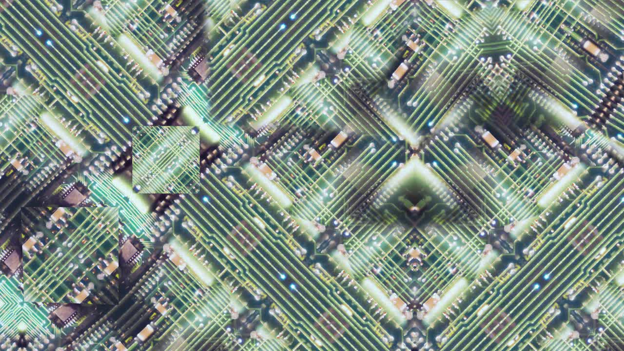 아날로그 회로판 만달라 패턴