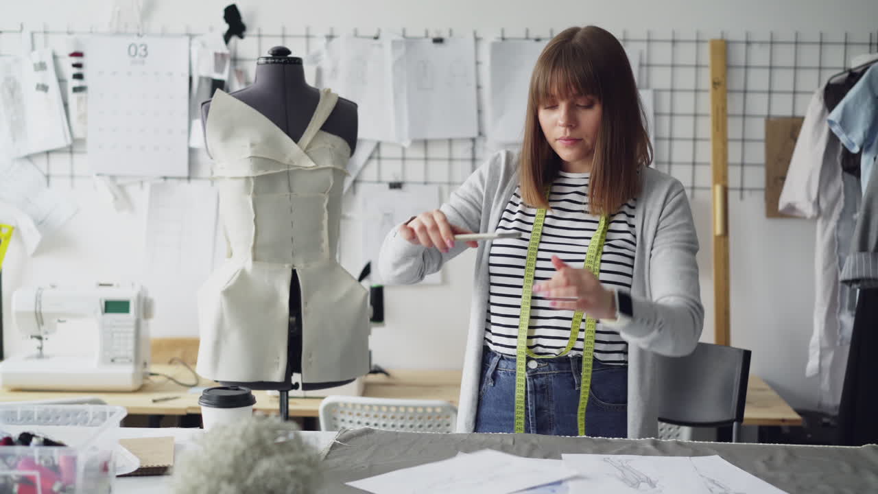 diseñador de moda en el trabajo