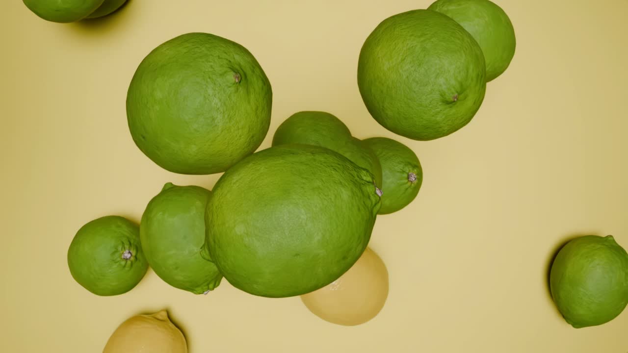 limones y limas de colores