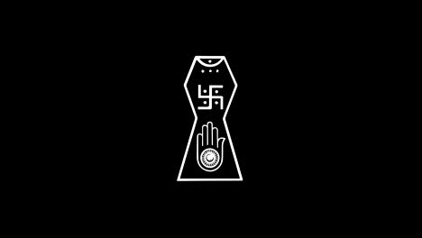 animación de la mano jainista