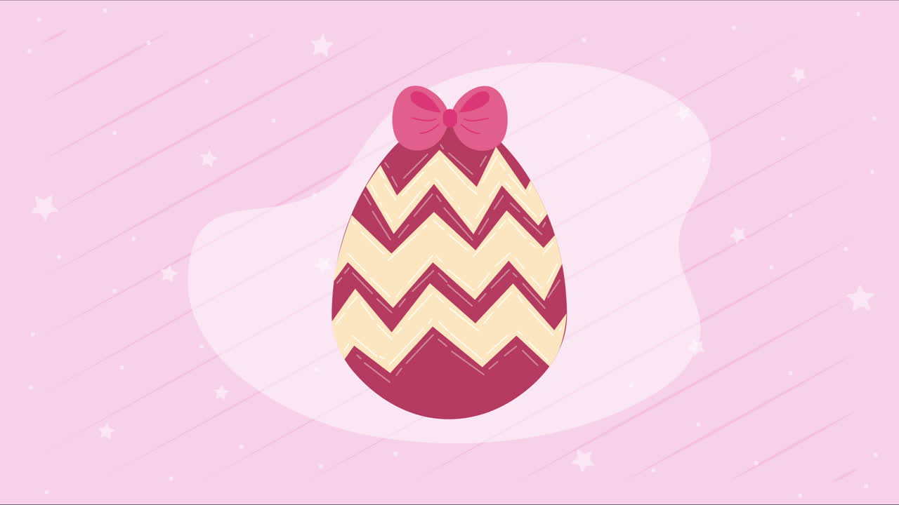 red spring egg painted animation