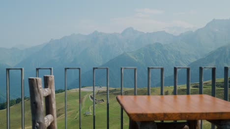 stunning mountain view from a balcony